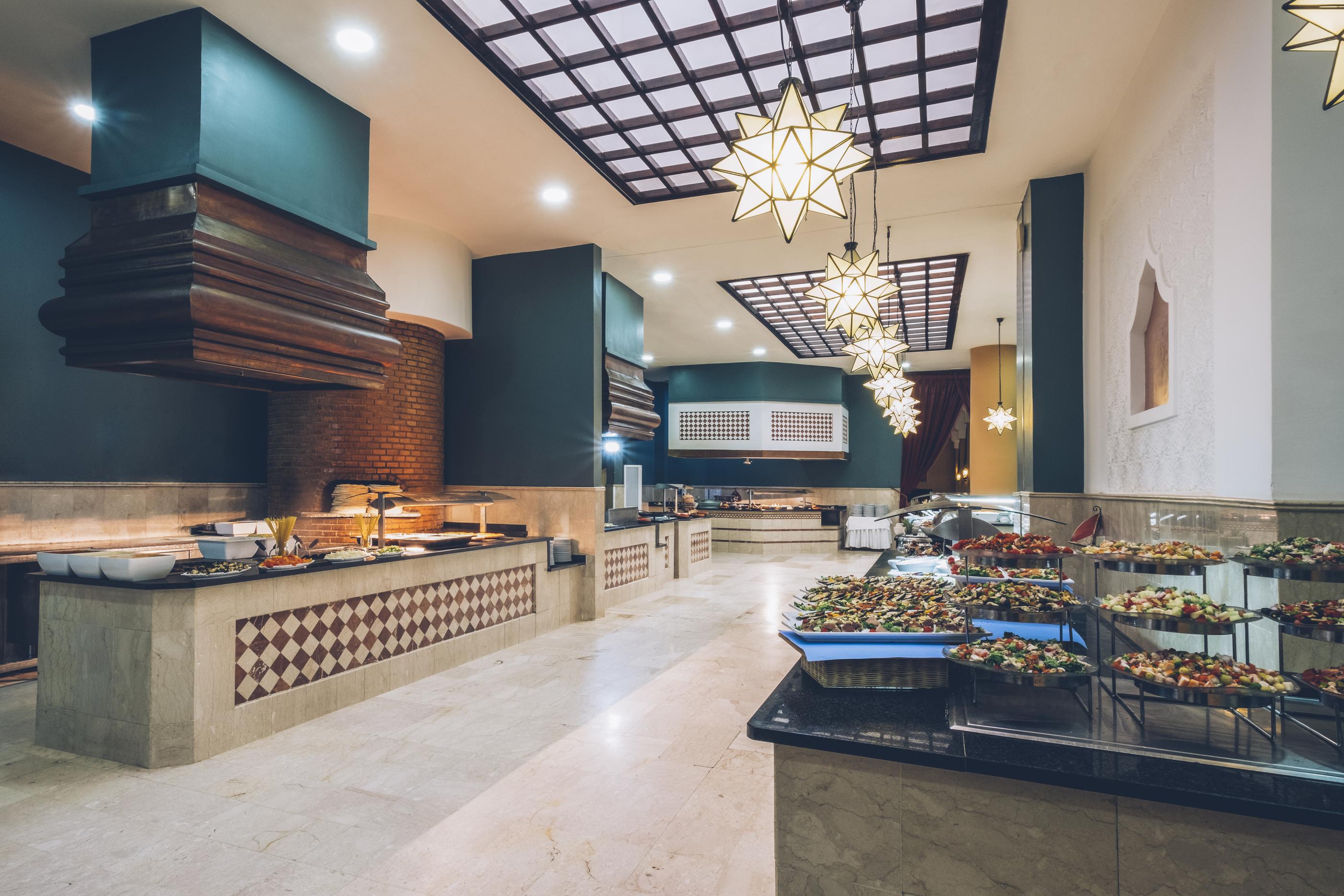 Отель Iberostar Waves Саидия Экстерьер фото The buffet at the hotel